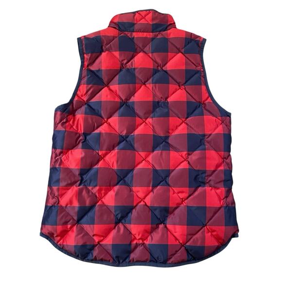 J.Crew Plaid Quilted Feather Down Vest - S - Picture 3 of 3